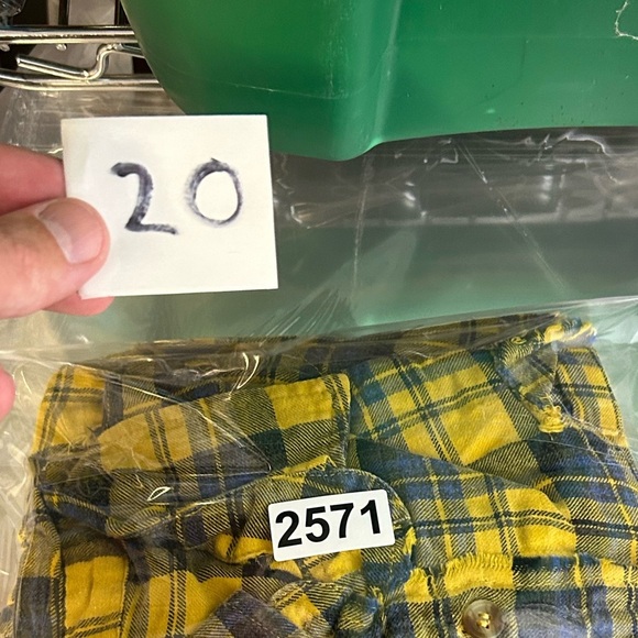 TALULAH Yellow Blue Plaid Shirt Button Down Granola girl Fall M Cotton Cowgirl - Picture 11 of 11